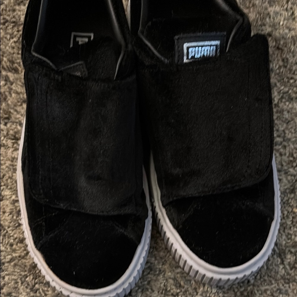Puma Black Slip-On Sneakers Casual Comfort - Picture 6 of 6
